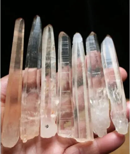 4"-5"Natural Clear Lemurian Seed Quartz Cluster Crystal Point Specimen-1pc