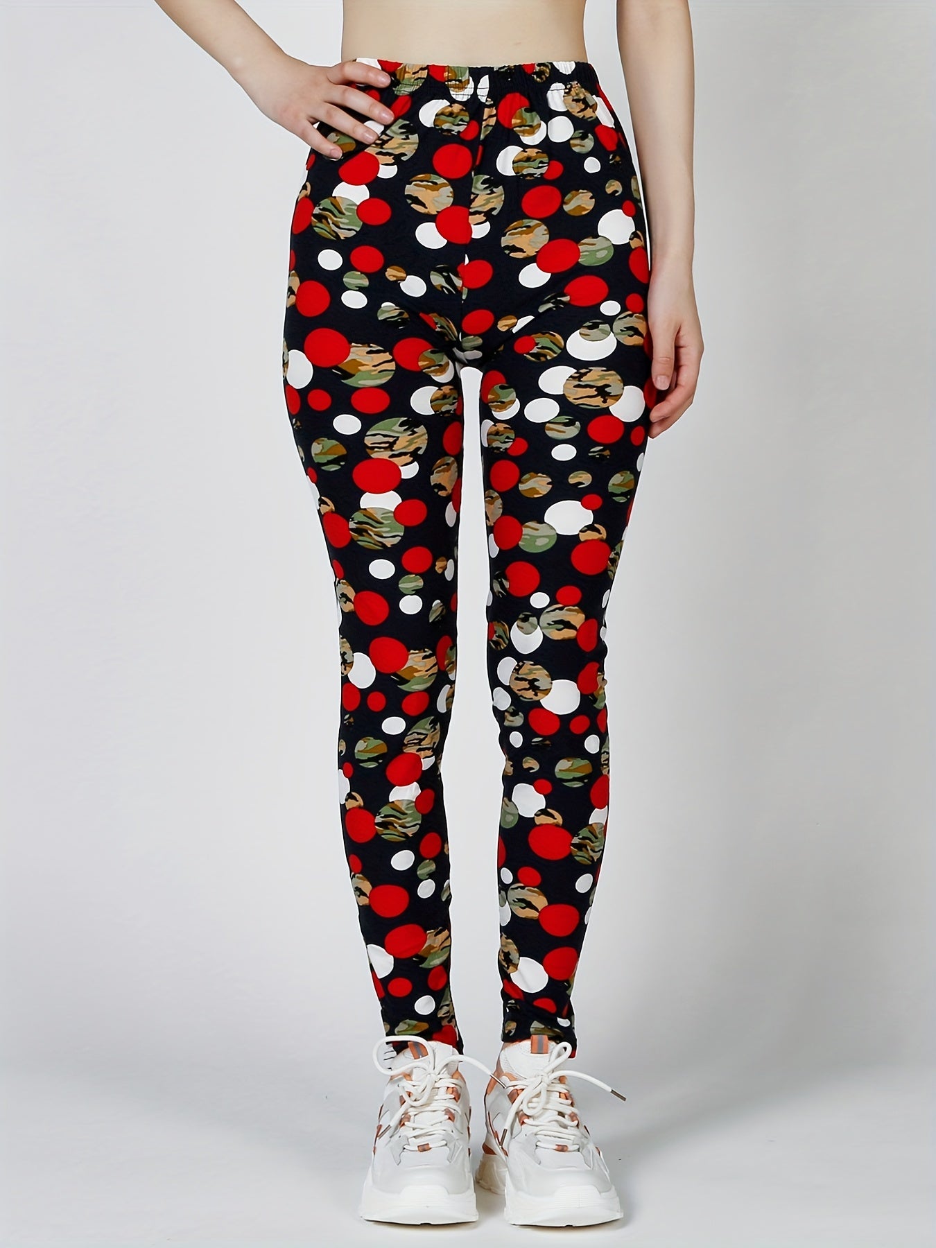 [Floral Leggings] High Waist Floral Printed Women's Leggings | Casual Sweatpants Pants
