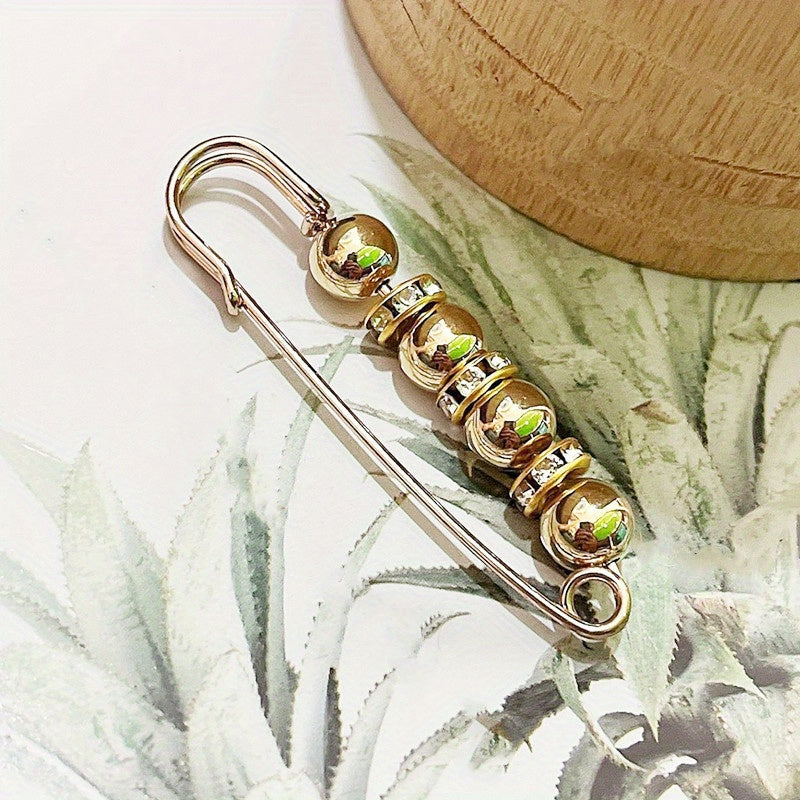 Sweater Shawl Clips Faux Pearl Brooch Pins Clothing Dress Pants Skirt Waist Decorative Collar Safety Pins For Women