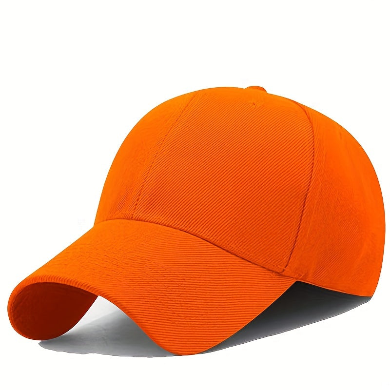 1pc Adjustable Vintage Baseball Cap, Simple Solid Curved Brim for Men & Women, Outdoor, King's Day