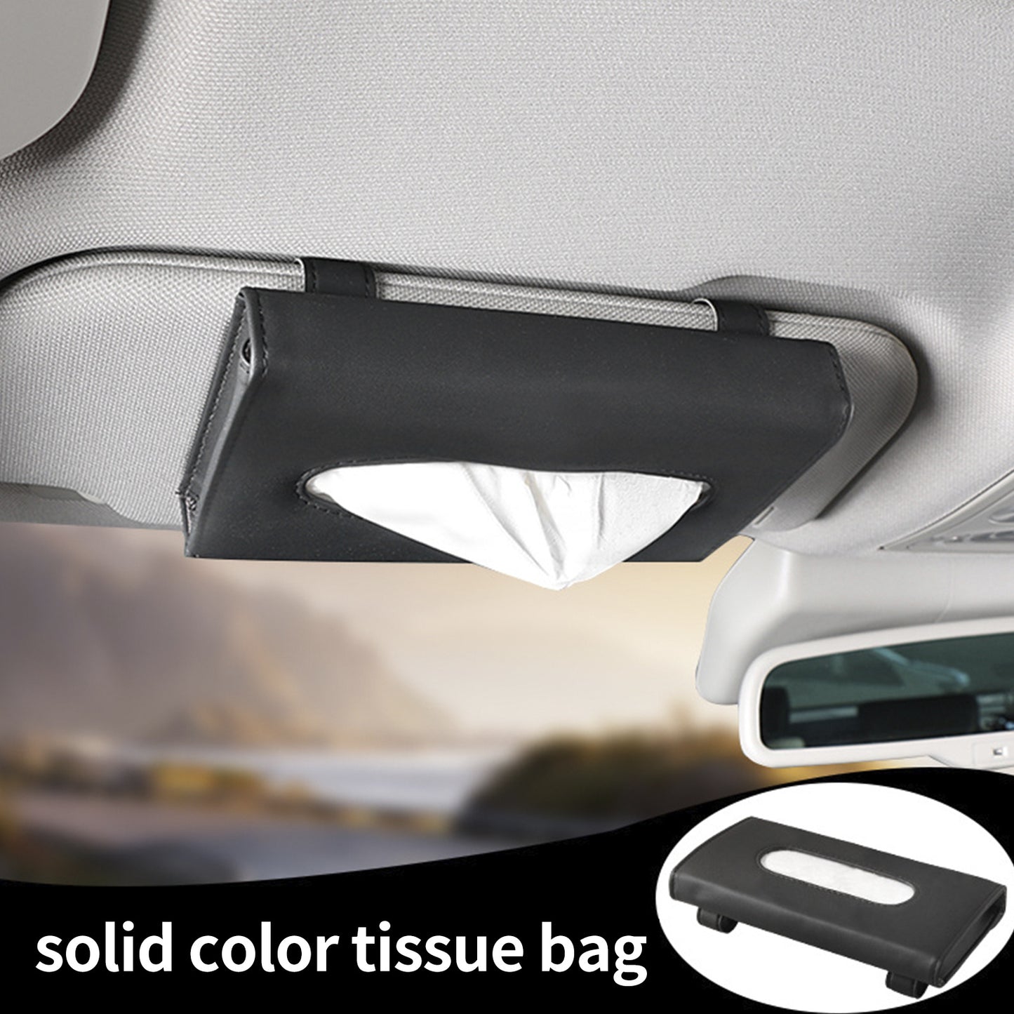 [Fashion Car Sunshade] Car Mounted Fashion Sunshade Paper Towel Box | Automobile Pull-out Carton