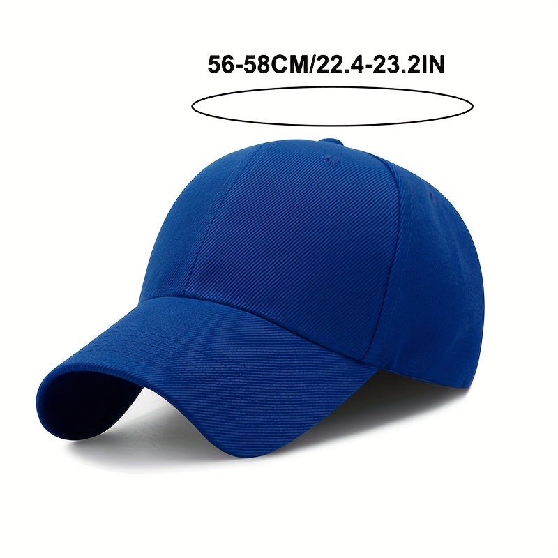 1pc Adjustable Vintage Baseball Cap, Simple Solid Curved Brim for Men & Women, Outdoor, King's Day