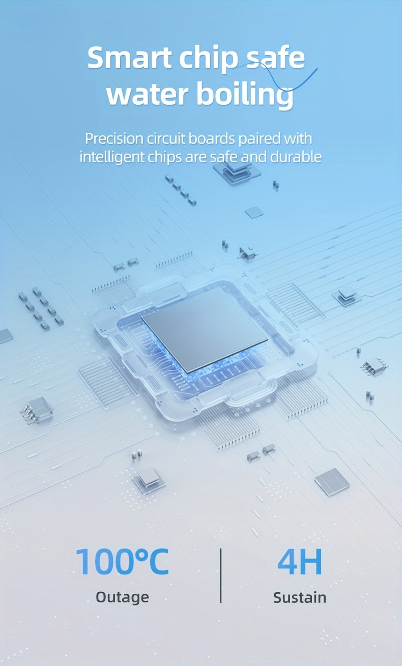 1pc 350ML Rapid Boil Electric Kettle - Fast Heating, Detachable US Plug, Automatic Shut-Off, Portable for Business Trips, Travel, Office, Home Use - Compact, Safe, and Energy Efficient