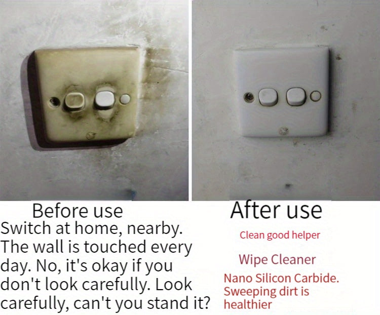 1/3/6/9pcs, Emery Magic Wipe, Pot Bottom Cleaning Descaling Sponge, Pot Sponge Brush, Iron Rust Removal Sponge, Dishwashing Sponge Block, Scouring Pads, Power Decontamination, Cleaning Supplies, Cleaning Tool, Back To School