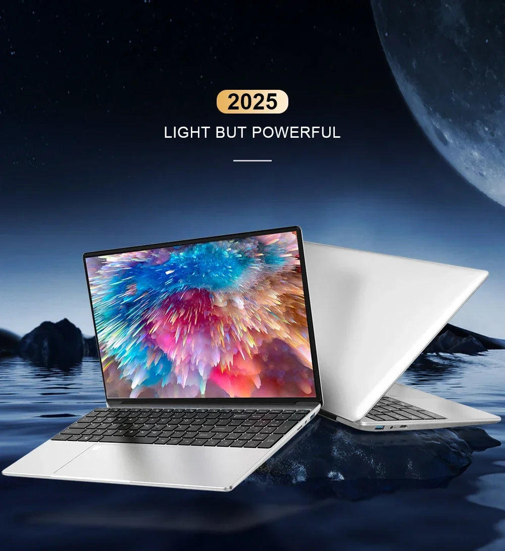 2025 New 15.6"  Windows 11 Laptop Computer Intel Celeron N4000 Computer 16GB DDR4 1/2TB SSD Fingerprint Unlock Notebook Laptops