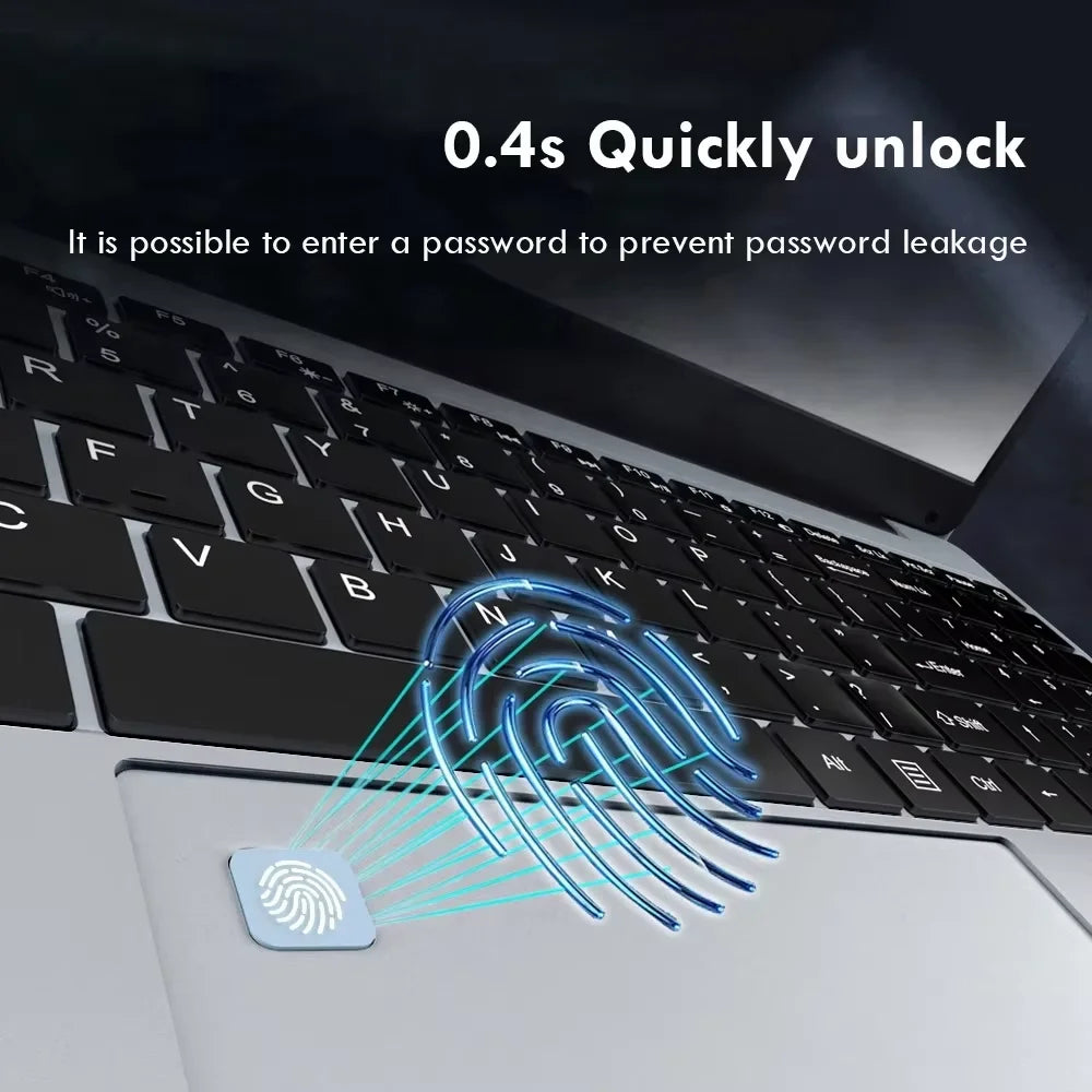 2025 New 15.6"  Windows 11 Laptop Computer Intel Celeron N4000 Computer 16GB DDR4 1/2TB SSD Fingerprint Unlock Notebook Laptops