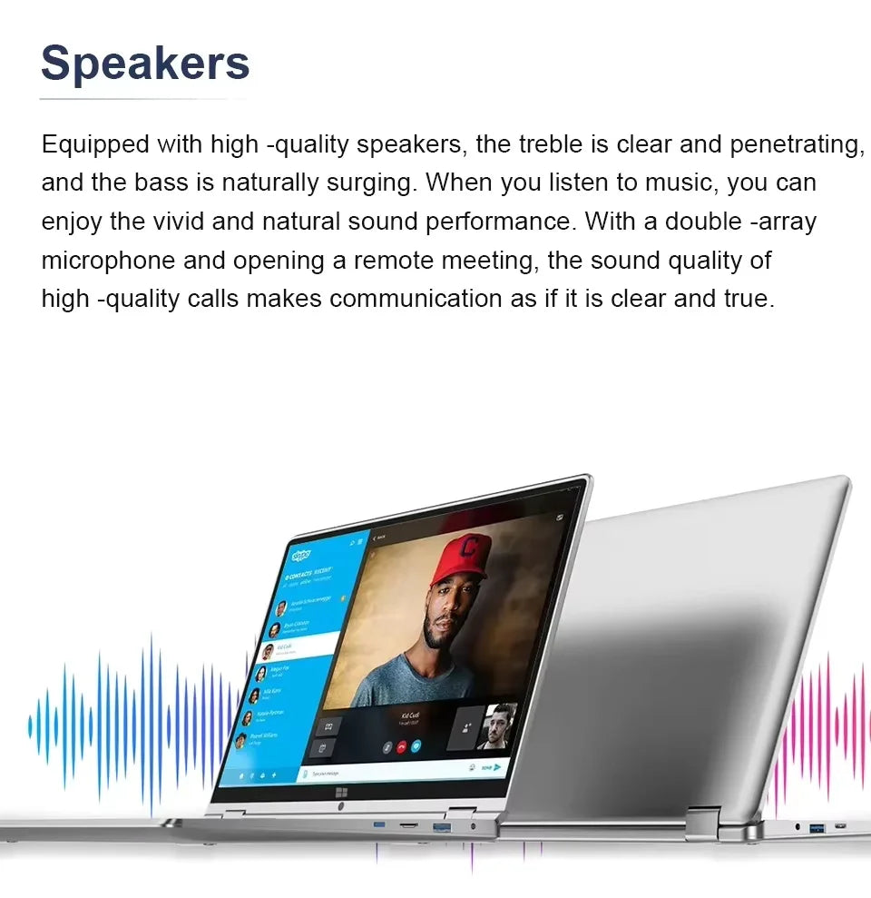 2 in 1 mini Laptop Computer Portable Touch Screen 11.6 Intel N4020 8GB 512GB Windows 11 Pro Office Learning Tablet PC Notebook