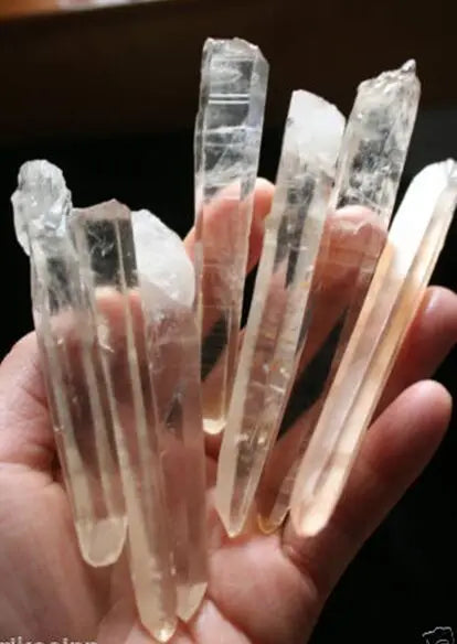 4"-5"Natural Clear Lemurian Seed Quartz Cluster Crystal Point Specimen-1pc
