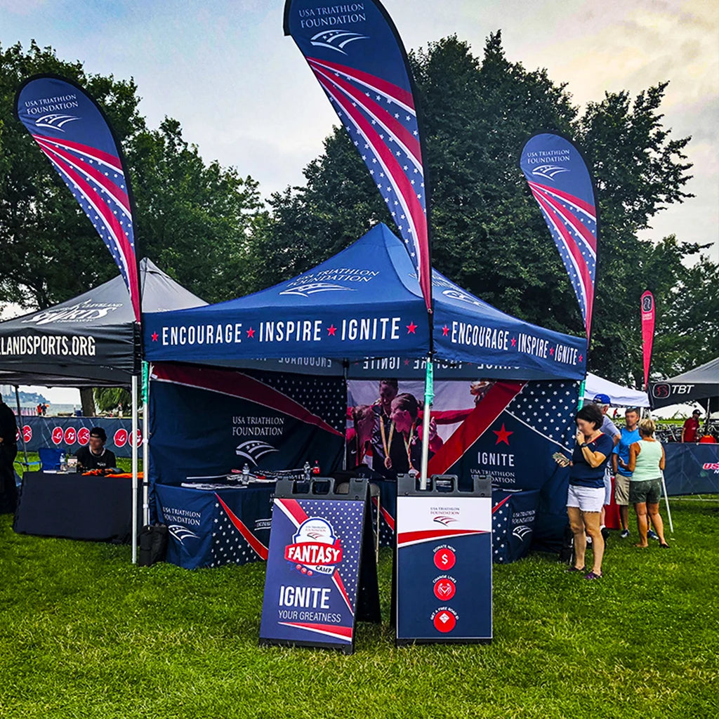 The Pop up Display Tents Customized by Sunshine Company Are Best Selling Display Canopy Fabric Custom Outdoor Trade Show Tents