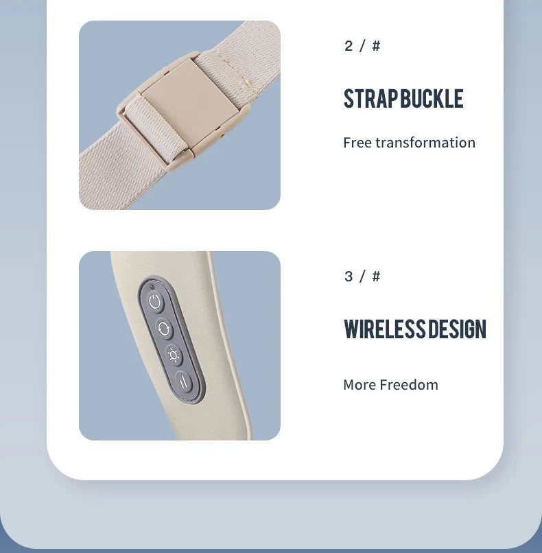 Wireless Neck And Back Massager Neck And Shoulder Kneading Massage Shawl Neck Cervical Relaxing Trapezius Massager