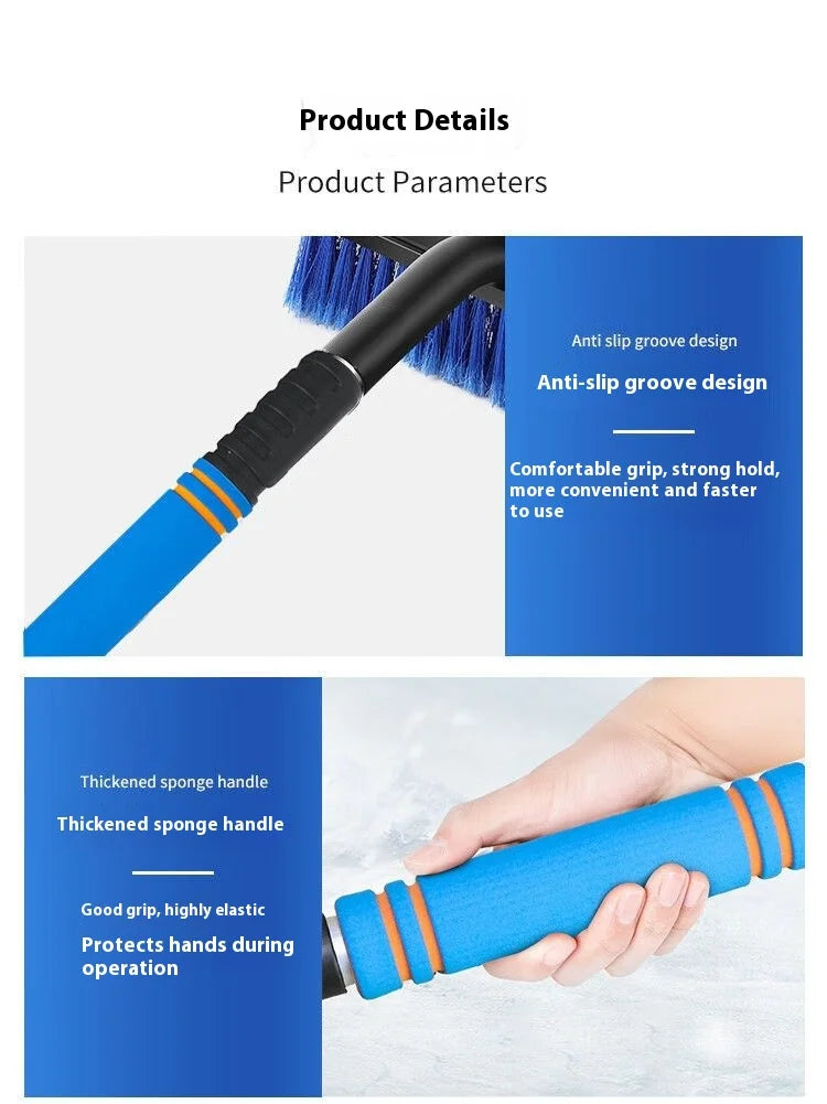 Snow Removal Brush, Car Snow Shovel, Ice Scraper, Snow Removal Tool, Defrosting Shovel, Snow Scraper, Four-In-One