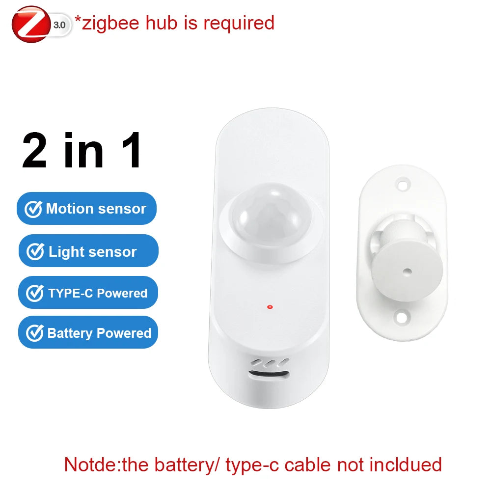 Smart Zigbee Human Presence Sensor 24G Mmwave Radar Motion Light Detector Smart Home Optional Temperature And Humidity Detection