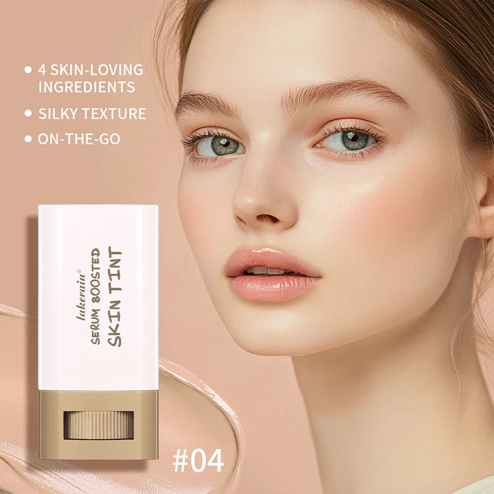Stick Foundation Balm Serum Boosted Skin Tint Foundation Stick Smooth Plumper Hight Coverage Travel Bronze Foundation Stick Make