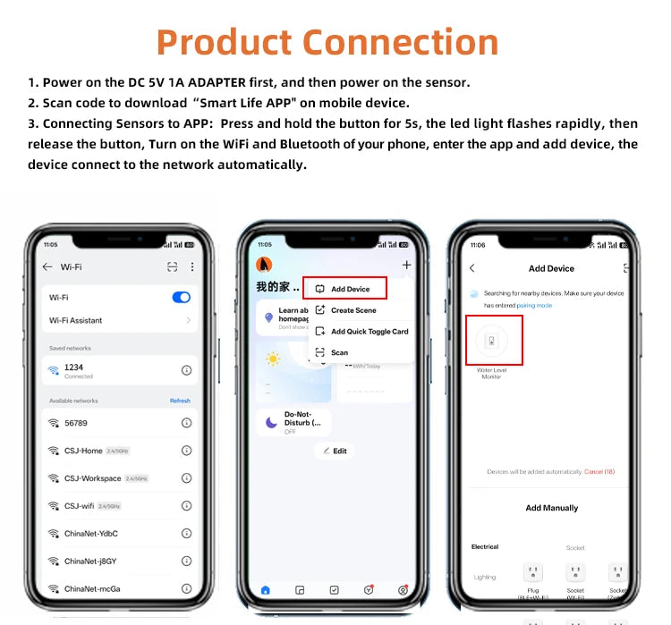 Tuya Smart WiFi Liquid Level Monitor Ultrasonic Water Level Detection High Accuracy WiFi Remote Liquid Level Gauge