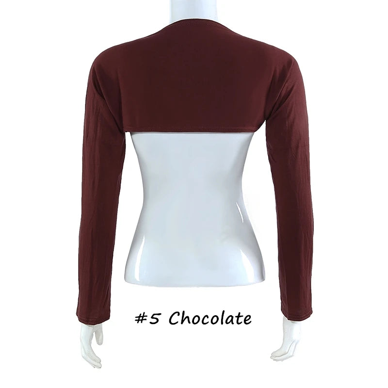 Soft Modal Oversleeves Islamic Elastic Arm Cover Shoulder Sleeve Woman Muslim Sun Protection Long Arm Sleeves Plain Free Size