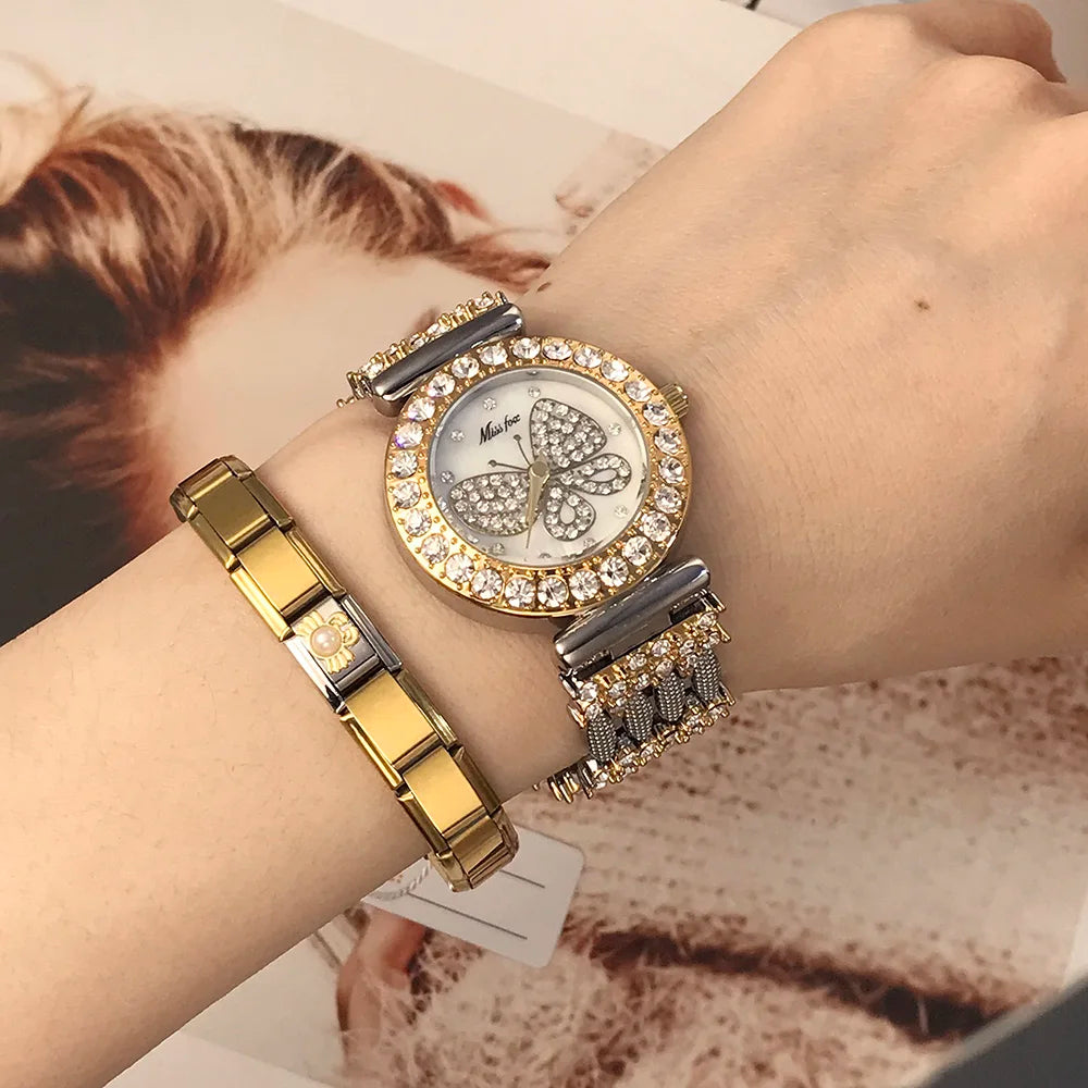 2025 Trendy 9mm Width Italian Charm Link Elastic Bracelet Fashion Stainless Steel Bangle Chain on Hand Factory DIY Making