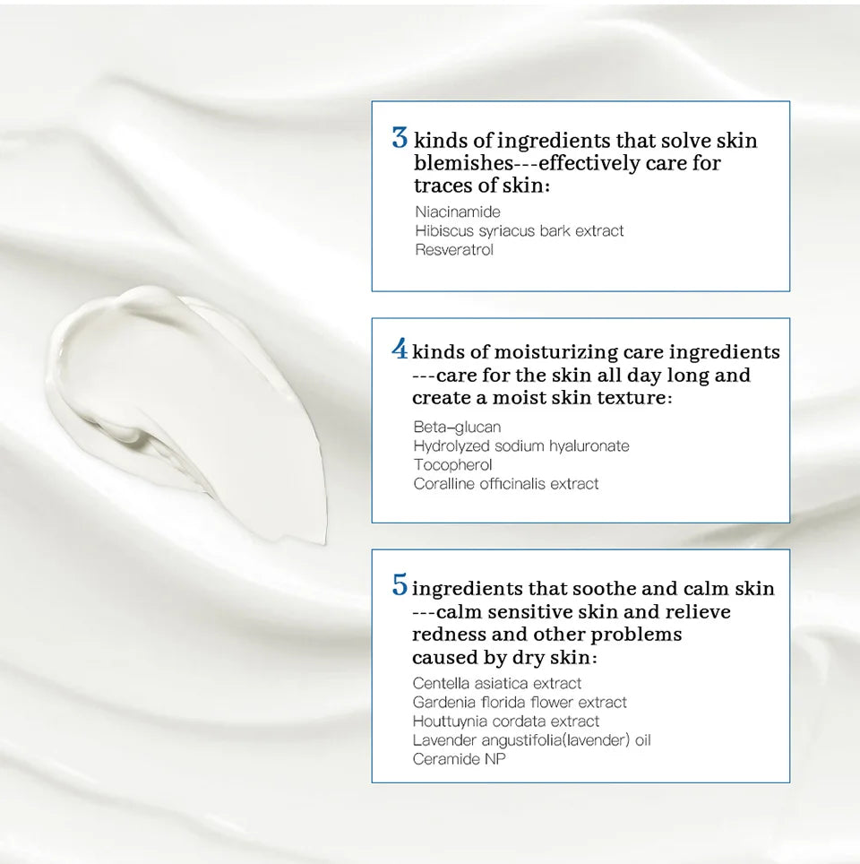 345 Relief Cream Comprehensive solution to skin problems Anti-sugar and antioxidant Brightening skin Improving acne marks Moistu