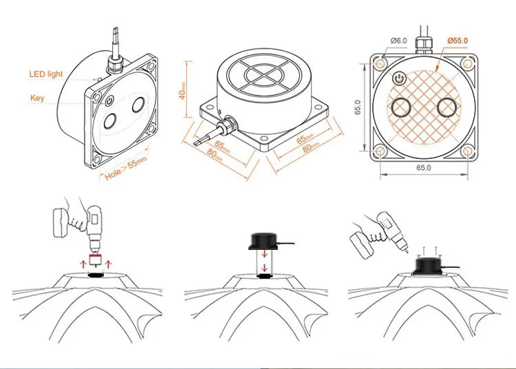 Tuya Smart WiFi Liquid Level Monitor Ultrasonic Water Level Detection High Accuracy WiFi Remote Liquid Level Gauge