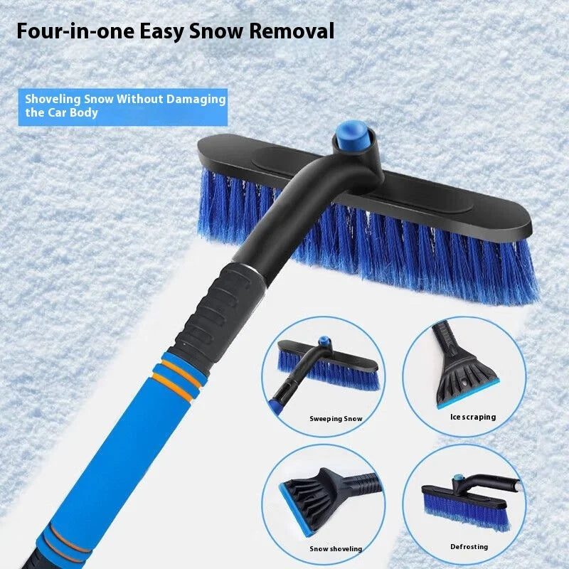 Snow Removal Brush, Car Snow Shovel, Ice Scraper, Snow Removal Tool, Defrosting Shovel, Snow Scraper, Four-In-One