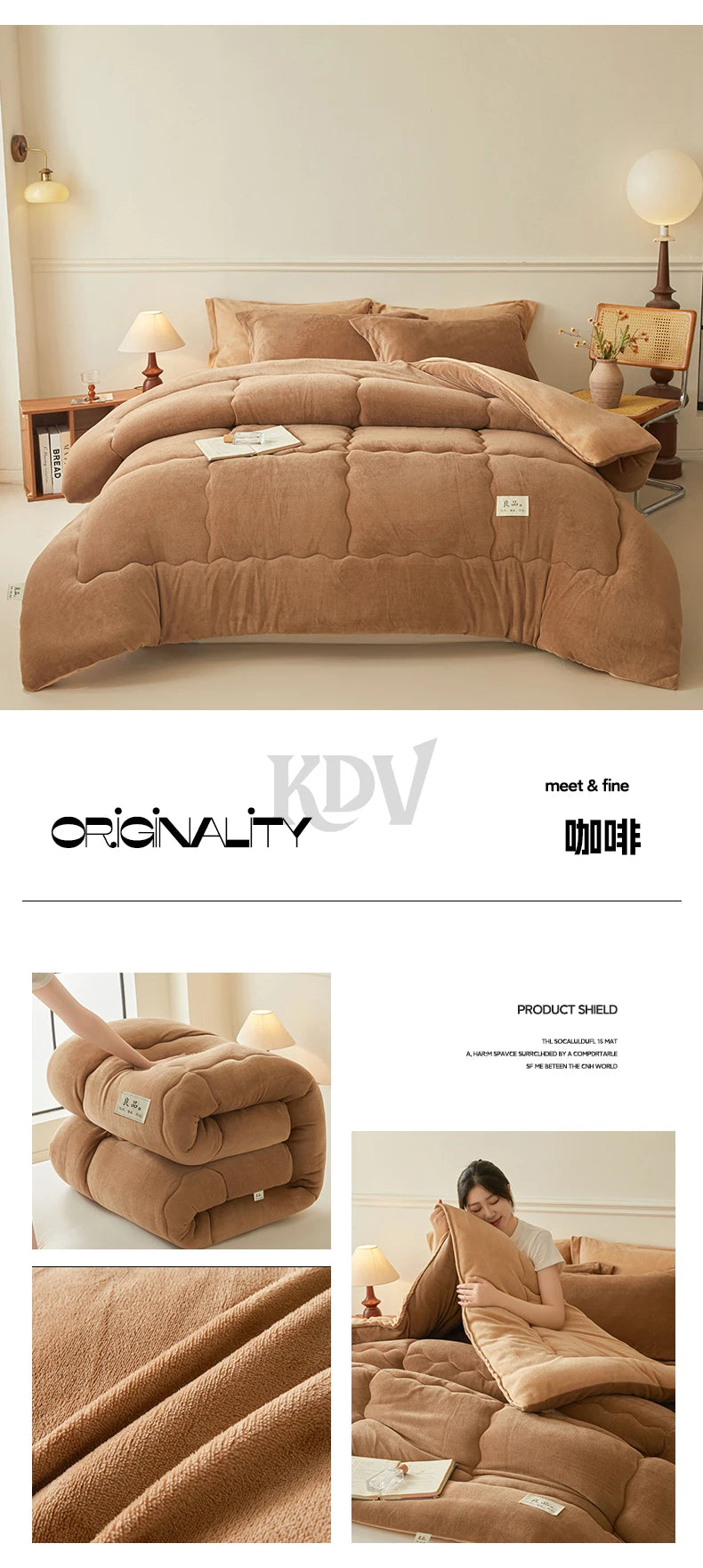 Thickened Milk Velvet Winter Warm Blanket for Bed Queen Size Soft Flannel Quilt Double-Sided Plush Single Double Thick Comforter