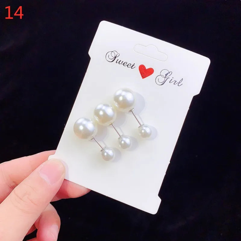 Pearl Brooches Set Waist Buckle Cardigan Jeans Button Brooch Pins Women Sweater Coat Anti Fall Pearls Clothes Pin Decoration