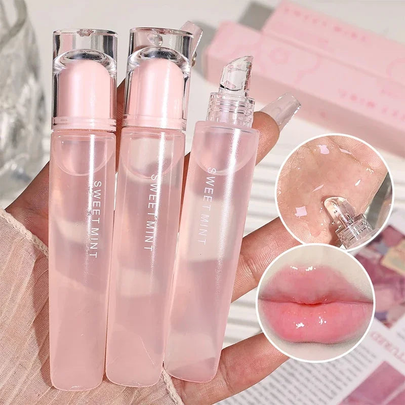 Crystal Jelly Lip Oil Plumping Mirror Lip Gloss Moisturizing Transparent Liquid Lipstick Long Lasting Lips Makeup Cosmetics