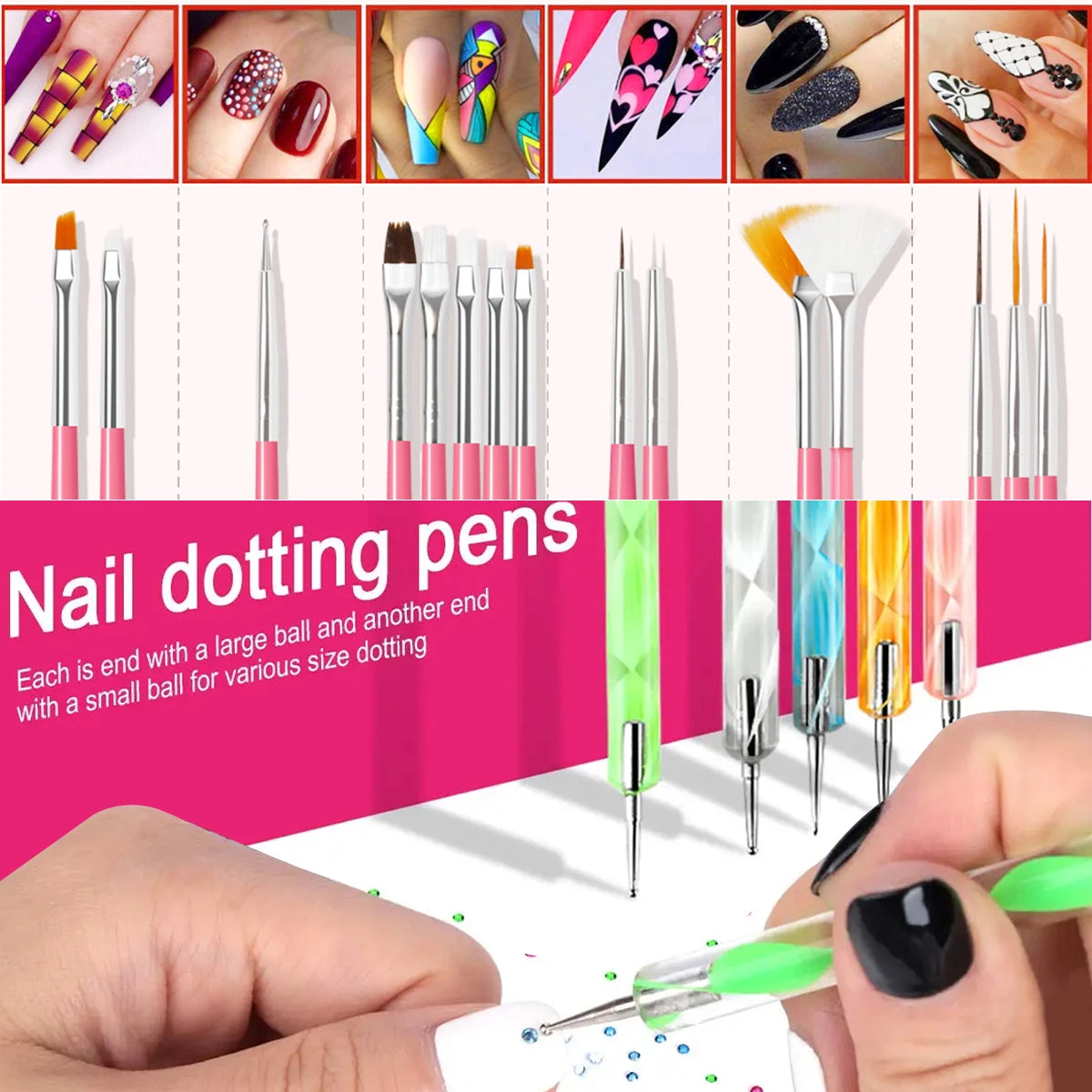 YIKOOLIN 46-Piece Essential Manicure Tool Set With LED UV Nail Lamp Gel Curing Machine Electric Nail File Drill Manicure Tools