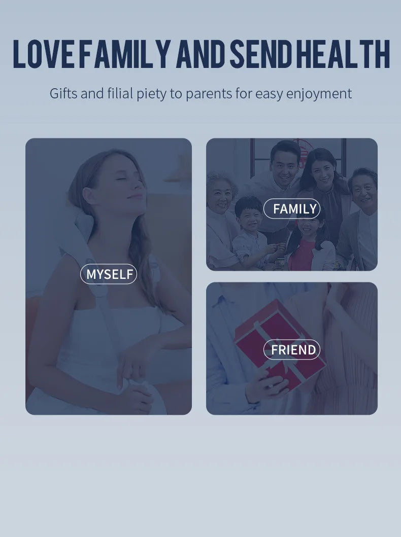 Wireless Neck And Back Massager Neck And Shoulder Kneading Massage Shawl Neck Cervical Relaxing Trapezius Massager