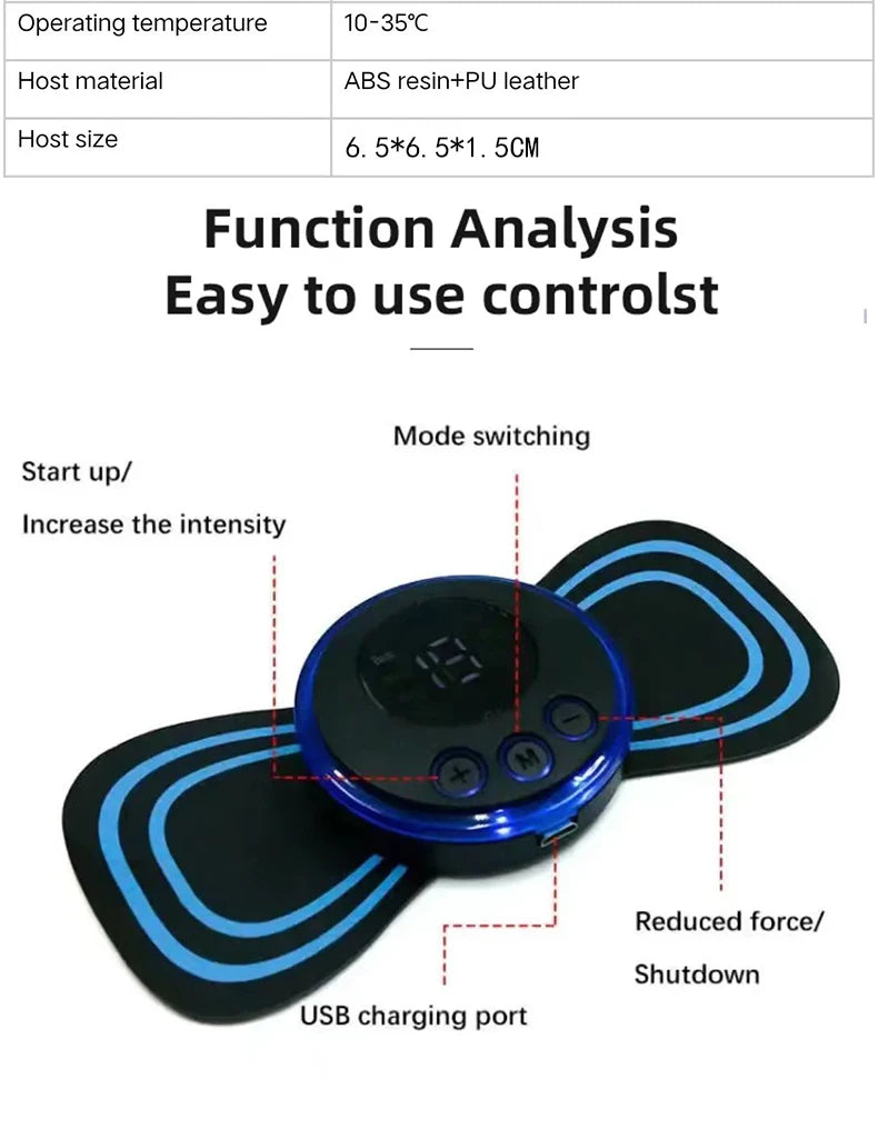 Rechargeable neck massager electric neck massage to relieve pain EMS acupoint muscle stimulation relaxation massage