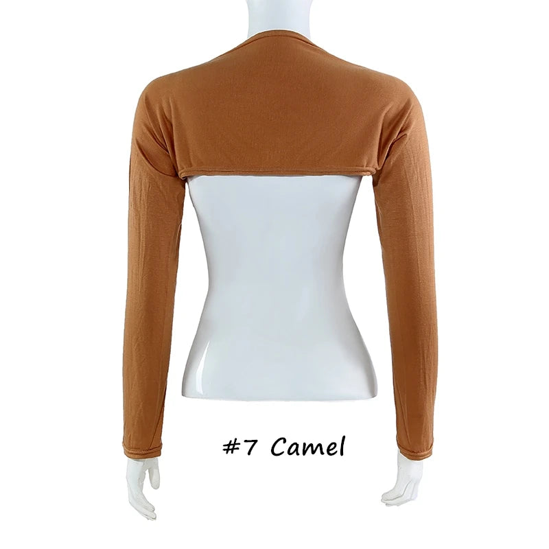 Soft Modal Oversleeves Islamic Elastic Arm Cover Shoulder Sleeve Woman Muslim Sun Protection Long Arm Sleeves Plain Free Size