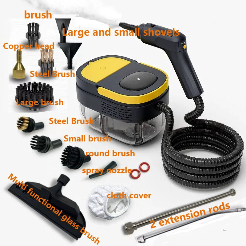 1.6L Handheld Steam Cleaner for Home, Multi-Purpose Portable Steamer for Floors, Tiles, Grout, Carpet, Windows 2500W Powerful