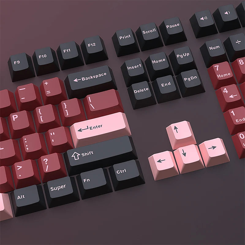 USLION 126 Keys Cherry Profile Keycaps ISO Layout Minimalist PBT Key Caps for Gaming Mechanical Keyboard GMK87 GMK67 AULA 75