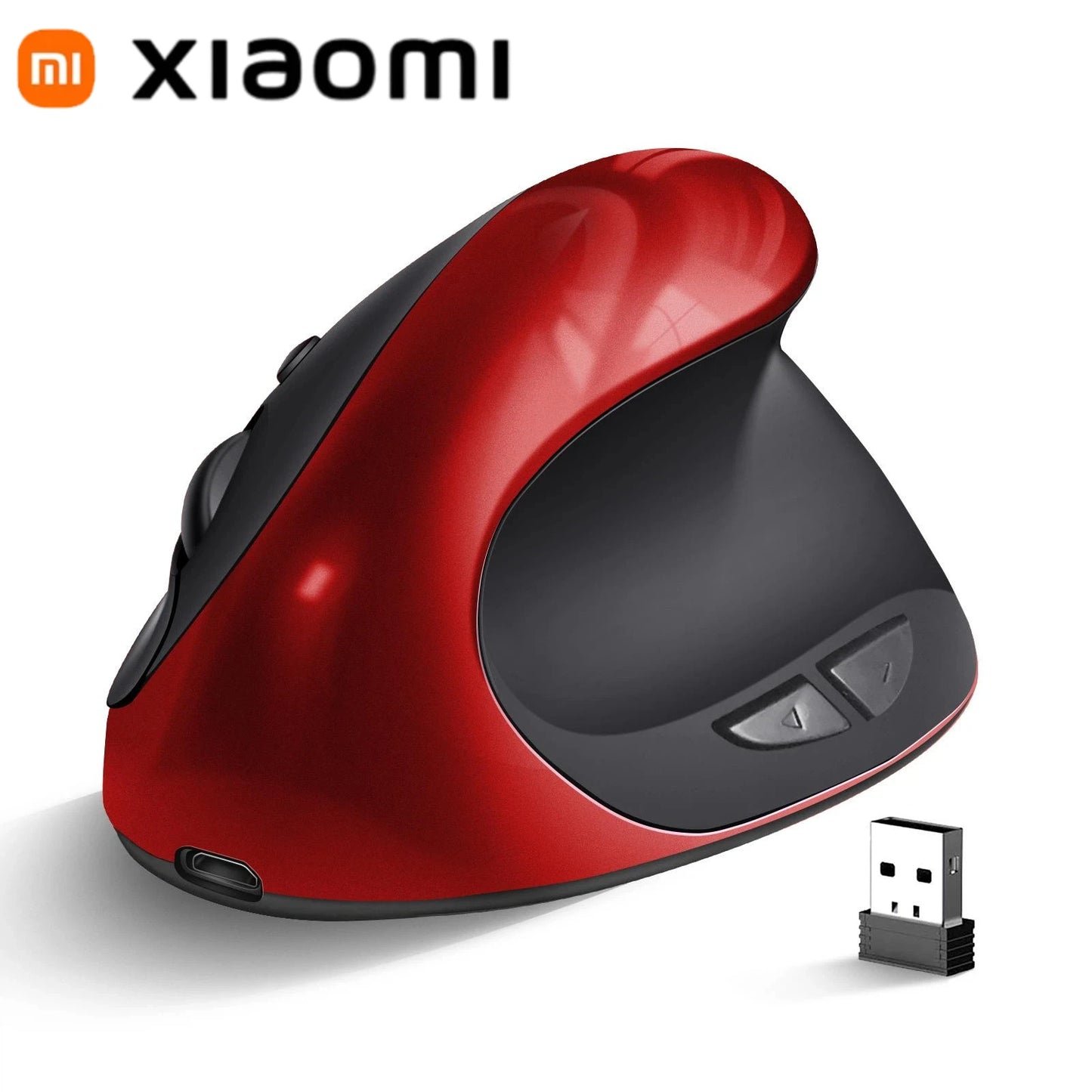 Xiaomi Hot Selling Rechargeable Vertical Mice Ergonomic Wireless Mouse 2.4G USB Receiver 1600 Adjustable DPI 6 Buttons Mouse New