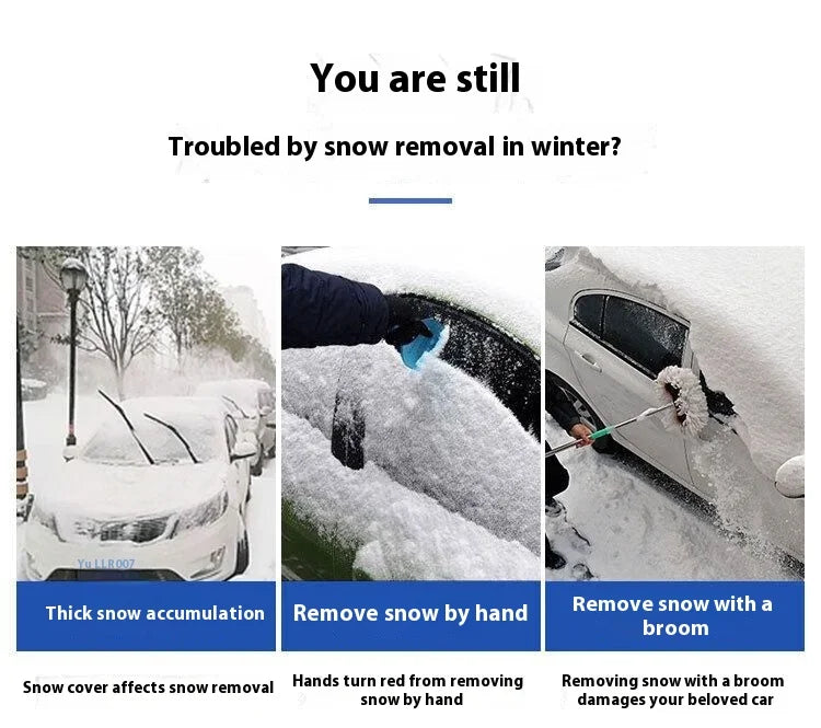Snow Removal Brush, Car Snow Shovel, Ice Scraper, Snow Removal Tool, Defrosting Shovel, Snow Scraper, Four-In-One