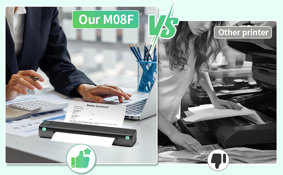 Phomemo M08F A4 Thermal Paper for M08F, PJ762/PJ763MFi, MT800/MT800Q, A4 Portable Printers, M08F Printer Paper, 8.27" x 11.69"