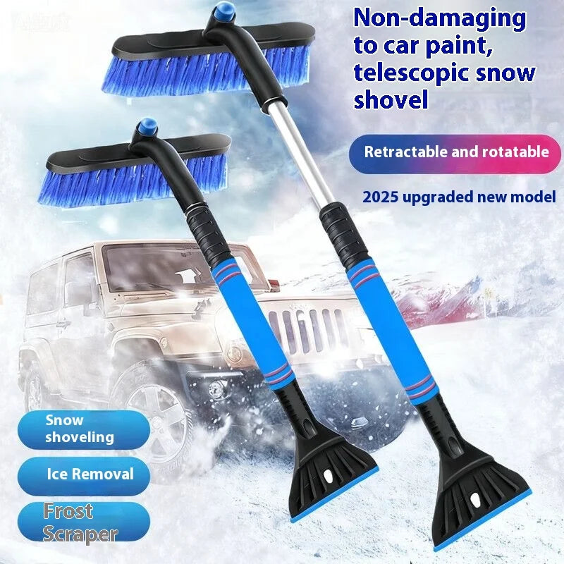 Snow Removal Brush, Car Snow Shovel, Ice Scraper, Snow Removal Tool, Defrosting Shovel, Snow Scraper, Four-In-One