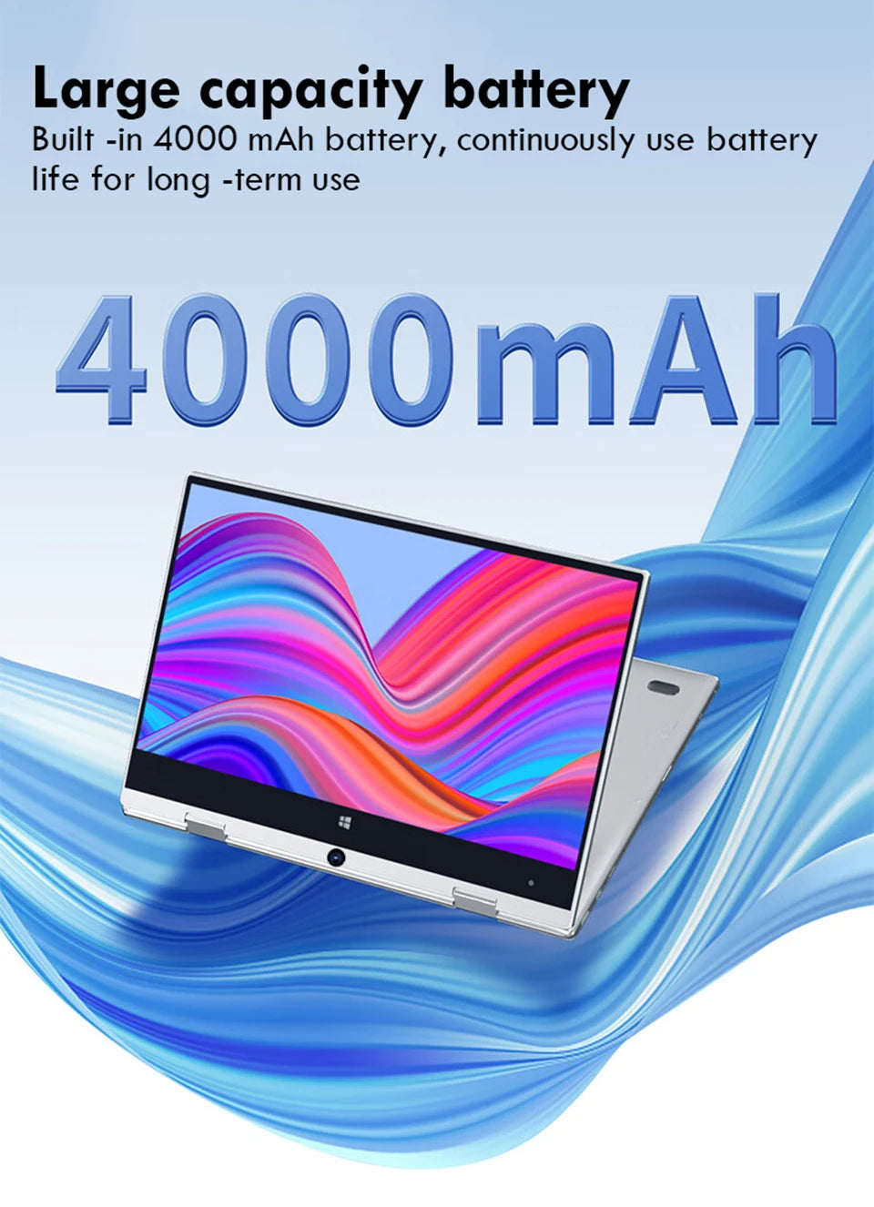 2 in 1 mini Laptop Computer Portable Touch Screen 11.6 Intel N4020 8GB 512GB Windows 11 Pro Office Learning Tablet PC Notebook