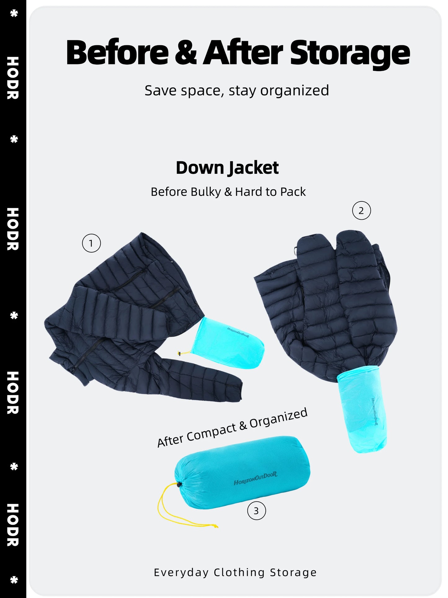 [HODR] Ultralight Stuff Sack Ultra-SIL Ripstop Water-Resistant Ultralight Ditty Bags Drawstring for Traveling Hiking Backpacking