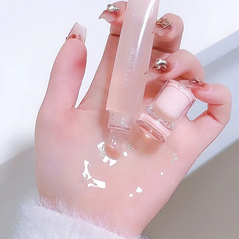 Crystal Jelly Lip Oil Plumping Mirror Lip Gloss Moisturizing Transparent Liquid Lipstick Long Lasting Lips Makeup Cosmetics