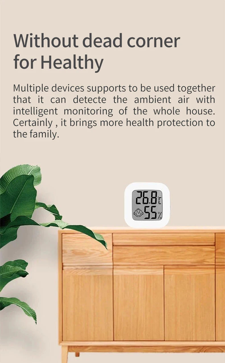 Tuya Zigbee Temperature Humidity Sensor Mini LCD Digital Display Works with Smart Life APP Remote Control Thermometer Hygrometer