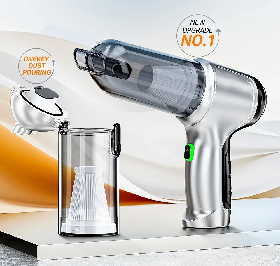 SZUK 638000Pa Mini Vacuum Cleaner New Portable Car Vacuum Cleaner Powerful Handheld Wireless Cleaner with One Click Dust Removal