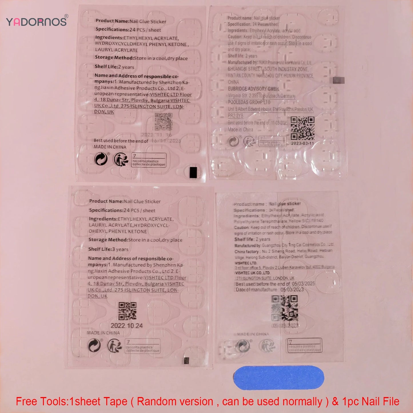 White French Press on Nails 3D Bowknot Fake Nails Tips Full Cover Wearable False Nails for Women and Girls DIY Manicure 24Pcs