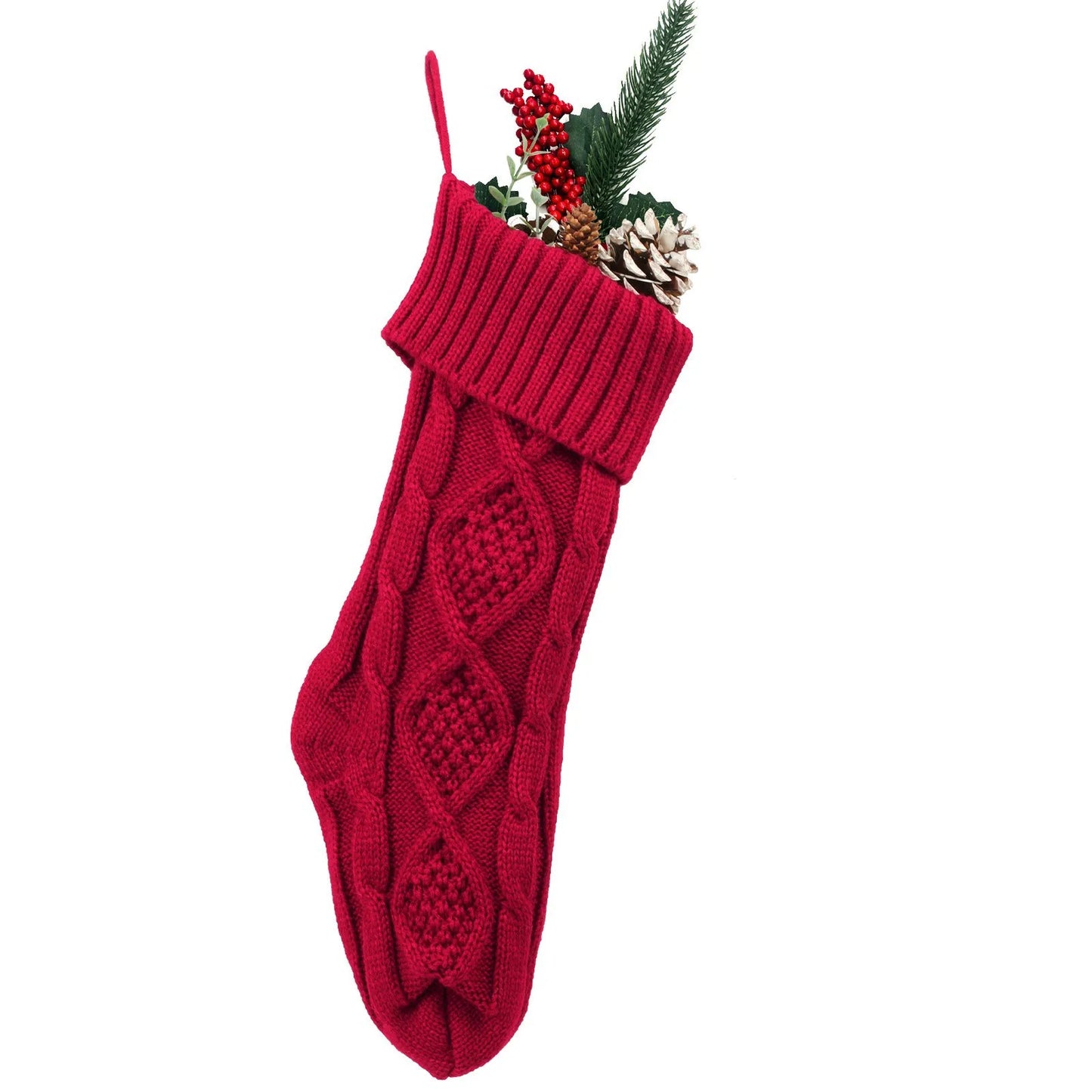 Personalized Name Knitted Christmas Stocking Custom Family Xmas Stocking for Holiday Home Decor