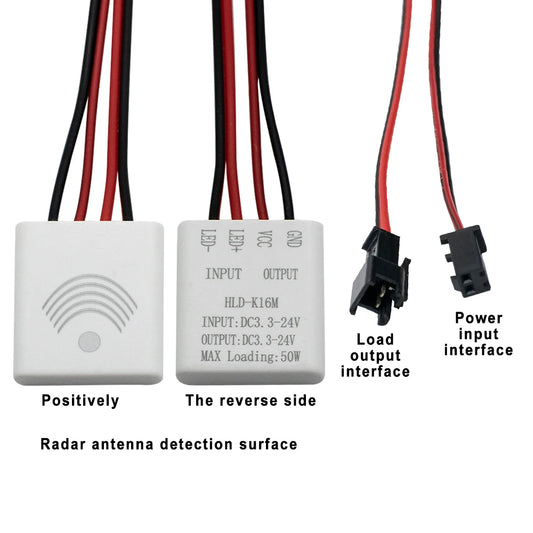 5.8GHz Microwave Motion Sensor Switch DC 3.3-24V Radar Sensor Module Motion Detector High Sensitivity 120°