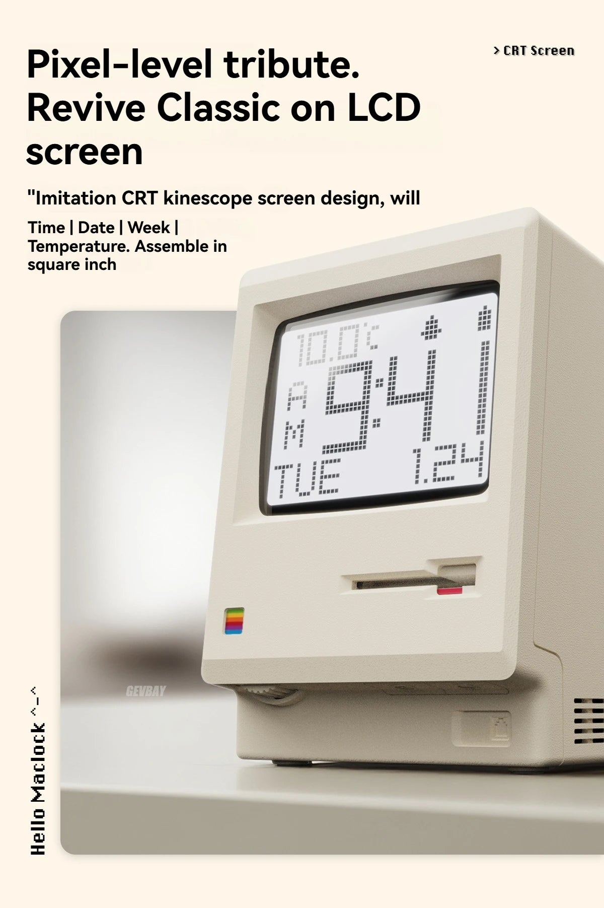 Retro Clock Creativity Alarm Clock Student Specific Wake Up Artifact Nostalgic Desktop Male Electronic Maclock