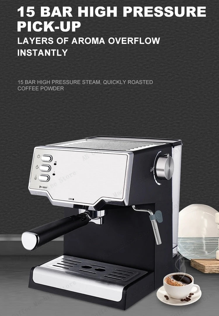 US standard 110V coffee machine High pressure extraction Italian semi-automatic espresso machine Portable home coffee machine