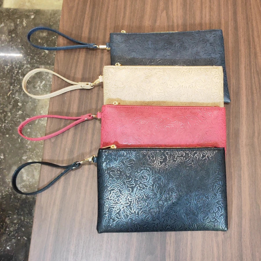 Vintage Relief patterned women Clutches phone envelope clutch purse PU leather Lady Handbag wallet bolsa feminina