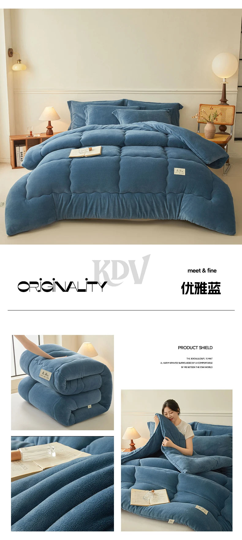 Thickened Milk Velvet Winter Warm Blanket for Bed Queen Size Soft Flannel Quilt Double-Sided Plush Single Double Thick Comforter