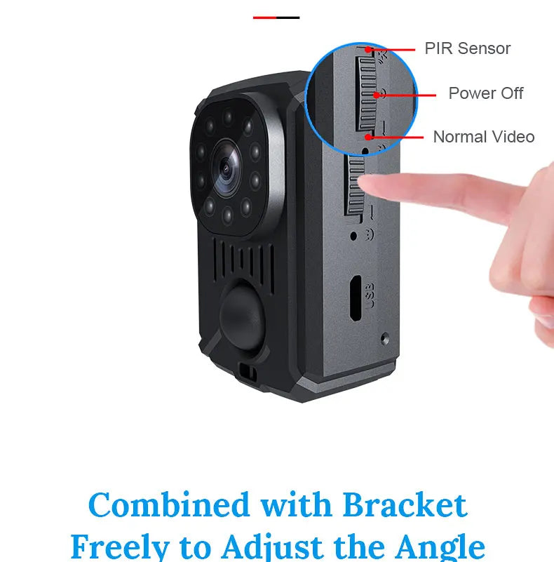 Video Body Camera Smart Camera HD 1080P Recorder Motion Activated Small For Car Nanny Cam