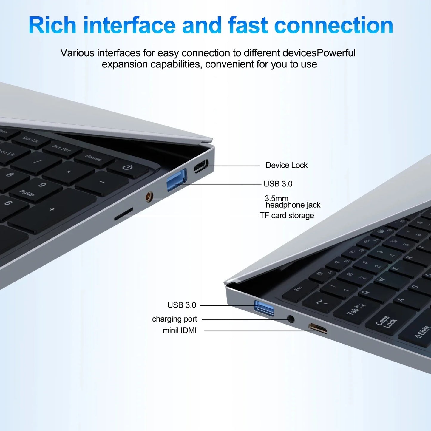 15.6" IPS Laptop Computer Intel Core i7 6500U i3 6100U Win11 Backlit Keyboard Fingerprint PC 16GB RAM 1TB SSD Notebook PC Gamer